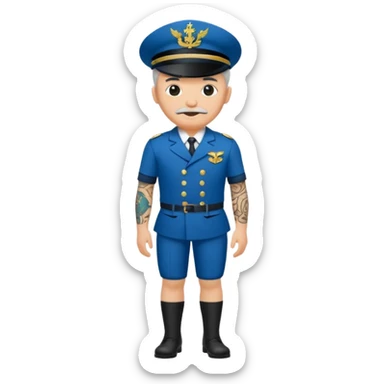 Haz a un marinero antiguo cuerpo entero sticker