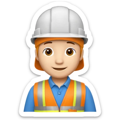 pocoyo trabajando de albayil pero manteniendo el disllo de pocoyo sticker