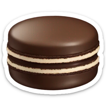 Vanilla and chocolate macaroon sticker