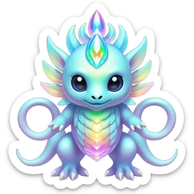 Epic complex detailed aesthetic-scenic-Fakémon-creature sticker