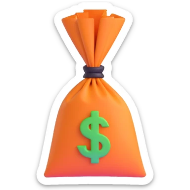 investment concept with money bag or upward arrow sticker
