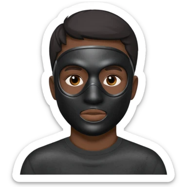  man, skincare charcoal face mask sticker