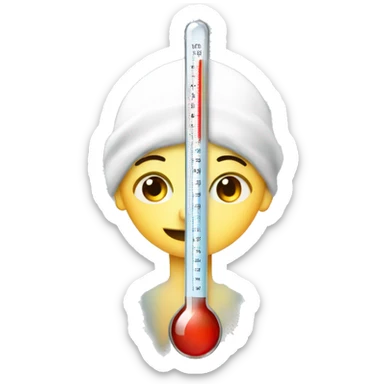 sick child, thermometer with high temperature sticker