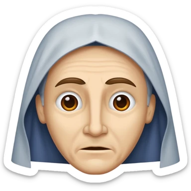 visage d'un pretre chauve catholique du moyen age sticker