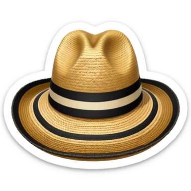 Sombrero Vueltiao con varias rallas negras sticker