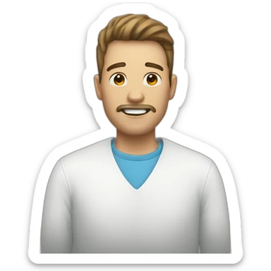 A man that got wisdom teeth removed just now sticker