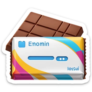 Chocolate bar multy colors sticker