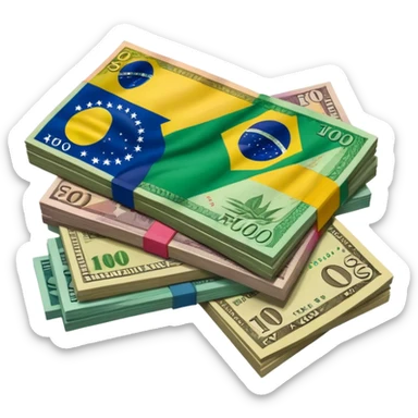 real brazilian money sticker