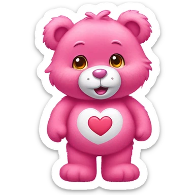 pink care bear sticker