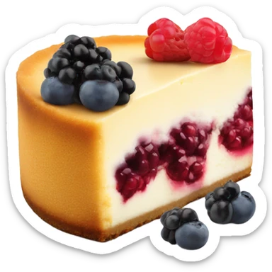 Cheesecake with berries on top sticker