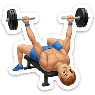
Dumbbell press level with movement while lying dowaccurate picturen sticker