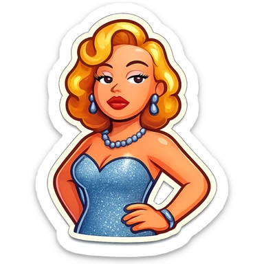 Remove the background from this glamorous Hollywood film star emoji, keeping the style and subject unchanged. sticker