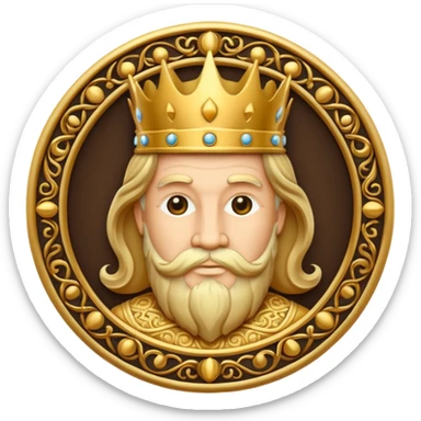 Create King Of Arts logo sticker