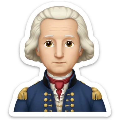 george washington front view sticker
