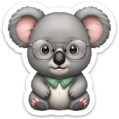 Cute koala wearing eye glasses sticker