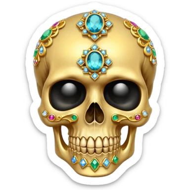 Skull emoji looking rich no for editing  sticker