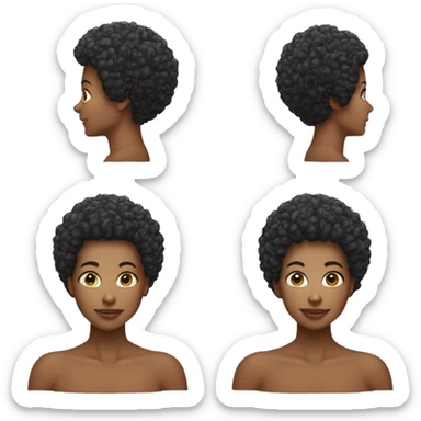 coupe cheveux afro sticker