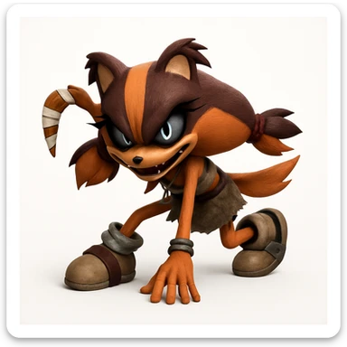 Keep the picture quality and style exactly the same. Make the eyes and mouth look much scarier—add a more intense, menacing stare, sharper or more sinister grin, and subtle shadowing for a truly unsettling effect. No other changes. sticker