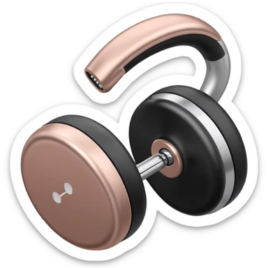 AirPods Max  with a dumbell sticker