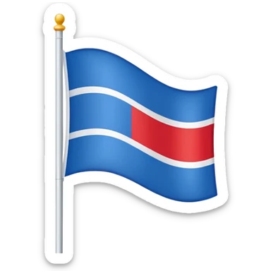 blue white red tricolor flag sticker