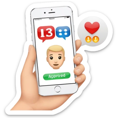 U.S. Immigration giving a text that says "I130 Approved"  sticker