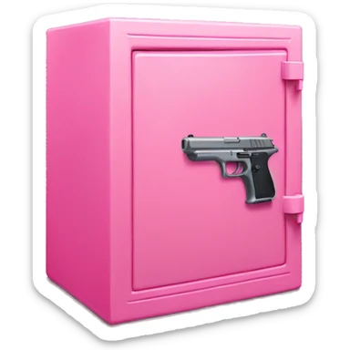 Pink gun safe sticker