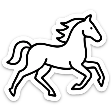 
Running red fire horse symbol of new year 2026 according to Asian Chinese calendar. greeting card or banner. vector illustration sticker