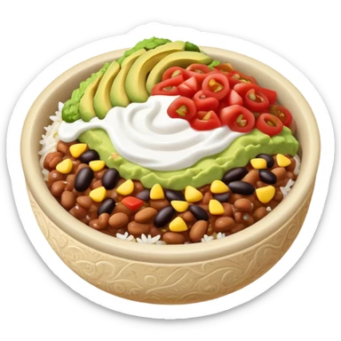 Burrito bowl sticker