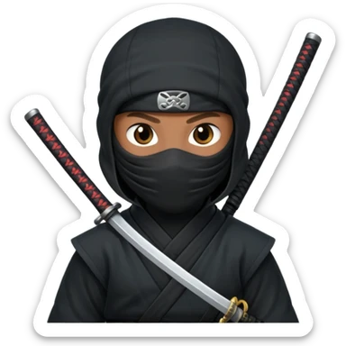 ninja with katana sticker