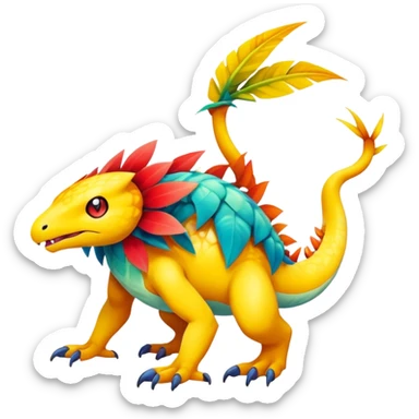 Exotic Tropical Pokémon-Fakémon-hybrid-creature (full body) sticker