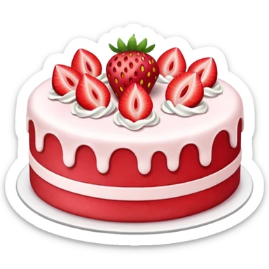 a strawberry cake sticker