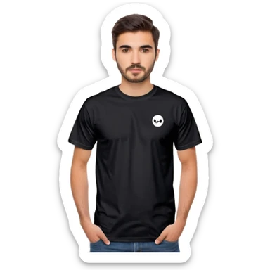  T-shirt with the words “prepa udem” printed in small white text on the chest. The shirt has a simple, casual fit and a clean, minimalist look. sticker