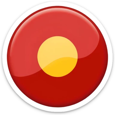 black and red country flag with a medium-sized yellow circle in the middle sticker