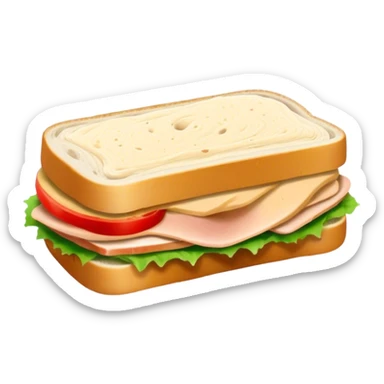 Sandwich with turkey and hummus inside sticker