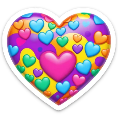 lisa frank rainbow leopard print heart sticker