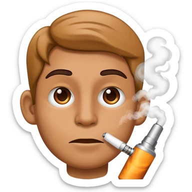 emoji vaping sticker