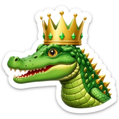 Crocodile with a crown  sticker