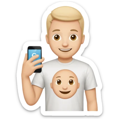 cool text "good qa" with a funny guy and funny font design sticker