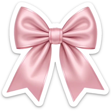 light pink bow on light pink bow sticker