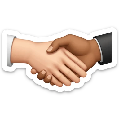 handshake with binary code in the background sticker