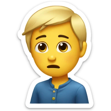 embarrassed and crying emoji  sticker