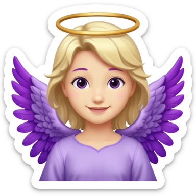 love cupid purple cute no human, an angel sticker