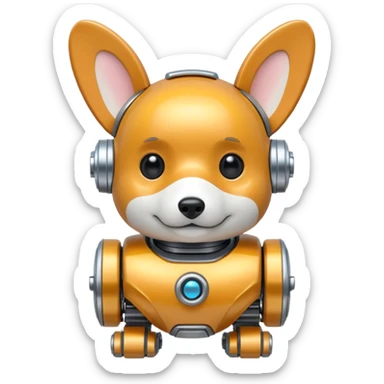 corgi robot sticker