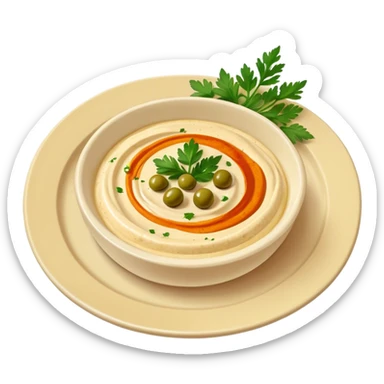 hummus plate sticker