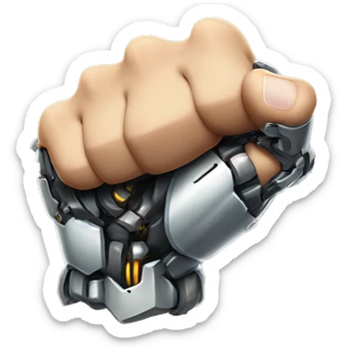 Cyborg arm only flexing bicep and shoulder sticker
