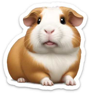 Guineapig laying down very cute but realistic sticker