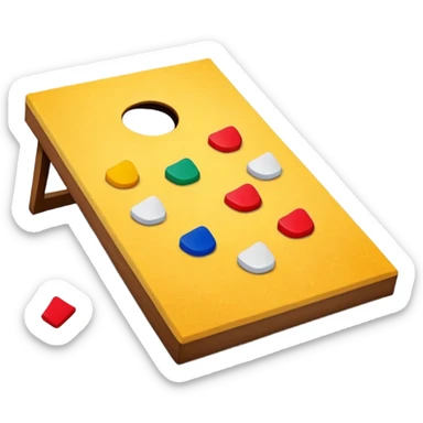 Cornhole beanbag toss sticker