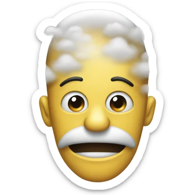 Steam coming out of ears sticker