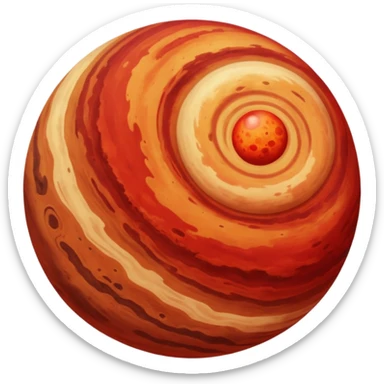 Red Spot and planet mix sticker