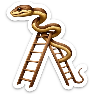 snake on a ladder sticker